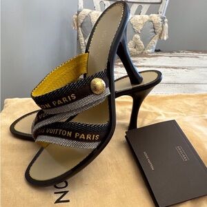 Louis Vuitton double strap sandal slides